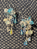 「Glacier Waterfall」 Handmade Earrings with Czech Glass Beads