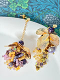 「Pendant Grapes」Handmade Grape-shaped Earrings