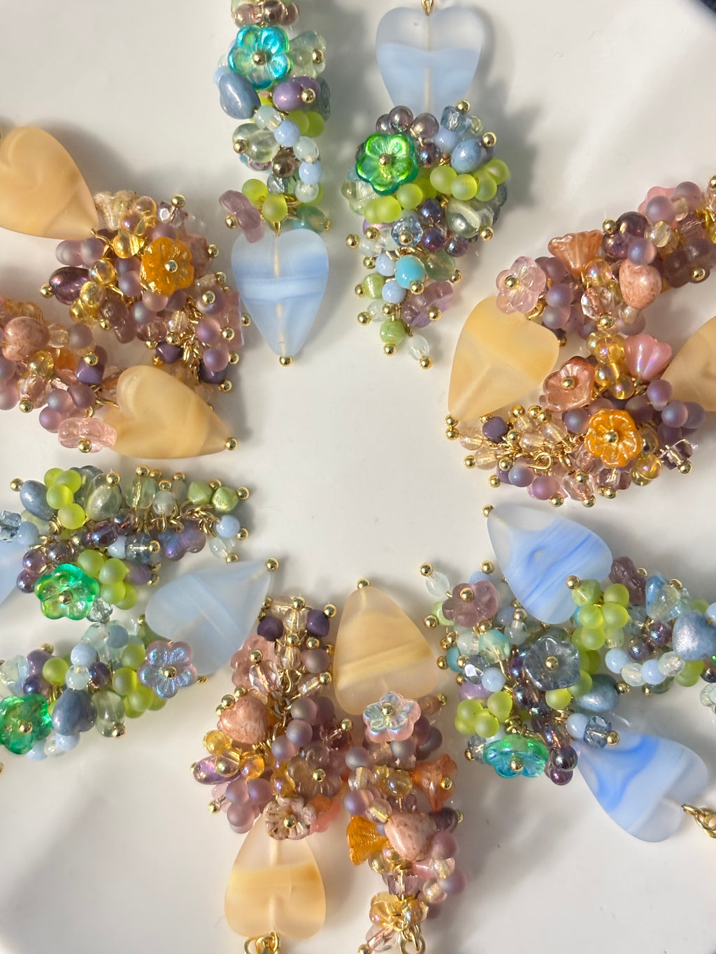 「Flutter Heart」Handmade Asymmetrical Heart Earrings