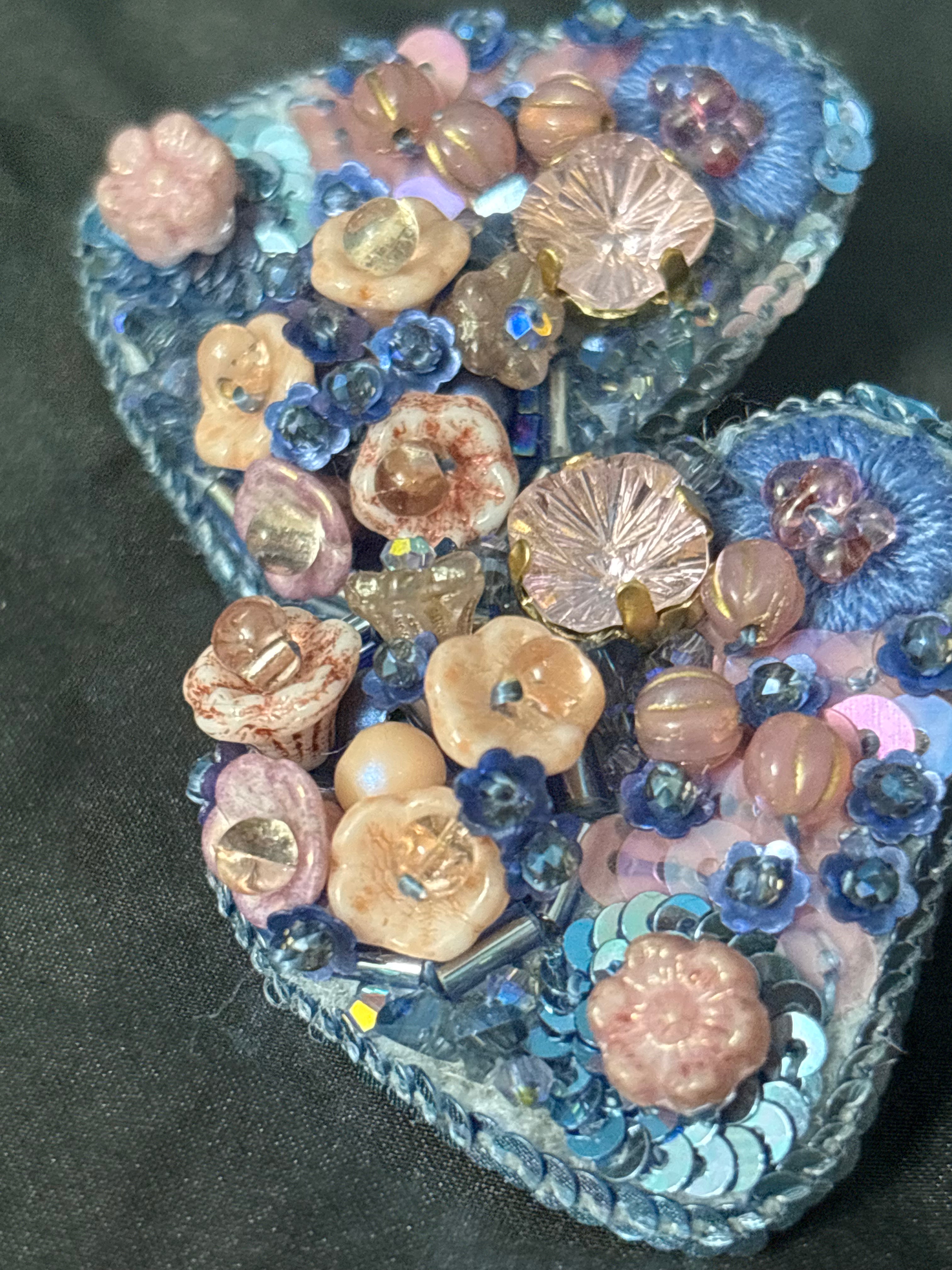 「Corner Flowerbed」Hand Embroidered Flower Earrings: Beaded Floral Stud Earrings